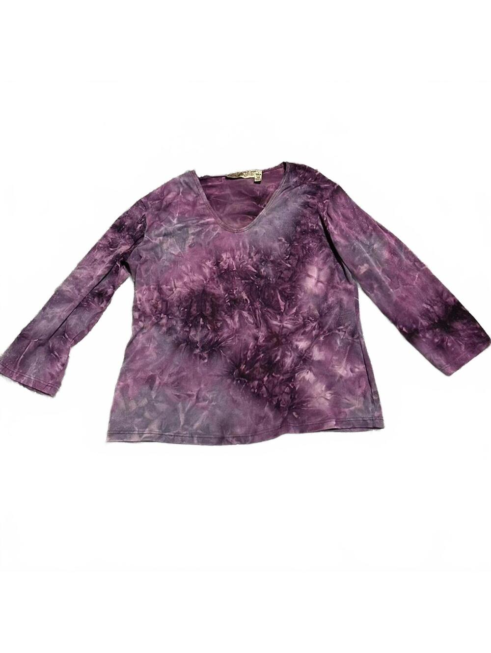 Notations Vintage Y2K Purple Tie Dye mermaid fairy top size S